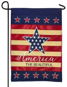 Bandera de jardín doble aplique de America the Beautiful - Imagen 1 de 1