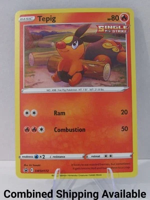 Tepig - SWSH172 SWSH: Sword & Shield Promo Cards NM Holo English 12562 - Image 1 of 2