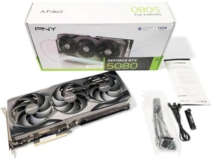 PNY NVIDIA GeForce RTX 5080 16GB GDDR7 G-SYNC DLSS TRI-FAN STEALTH GRAPHICS CARD - Picture 1 of 13
