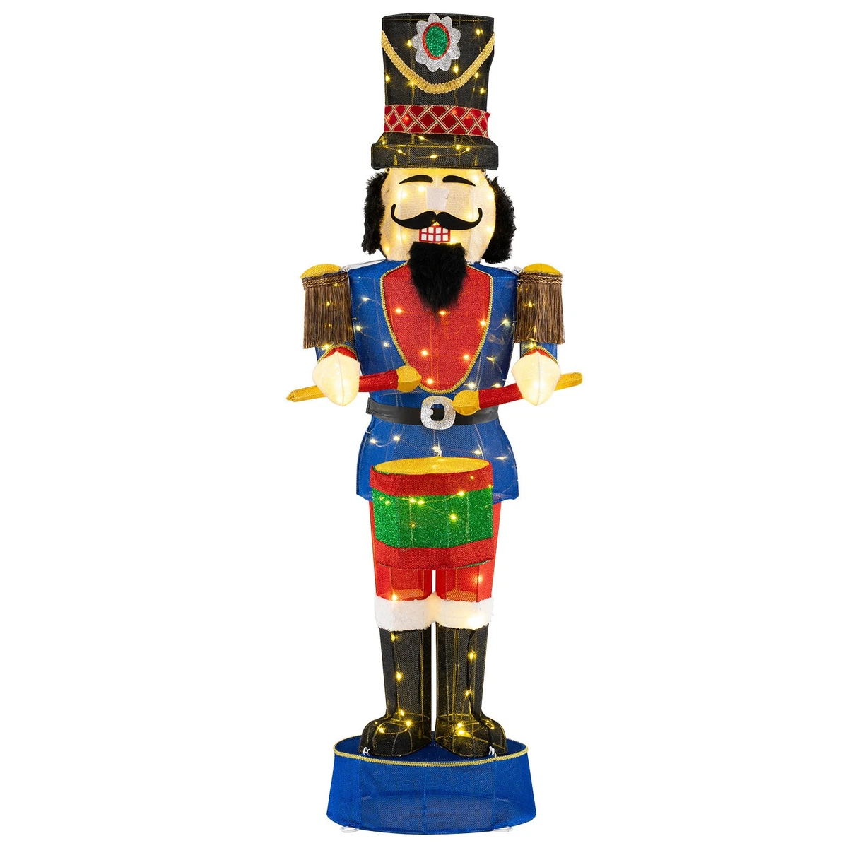PRETYZOOM Nussknacker-Figur 25 Cm – Traditioneller Holz-Soldat Als Weihnachtsdeko Für Tisch Oder Regal