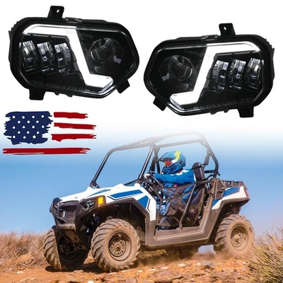 LED Headlight Hi/Low Beam DRL For Polaris RZR 570 2012-2015 / RZR XP 900 2011-14 - Image 1 of 4