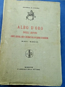 Grande Guerra Albo D'oro Irpini Caduti Dispersi Feriti Decorati Avellino 1928 - Imagen 1 de 9