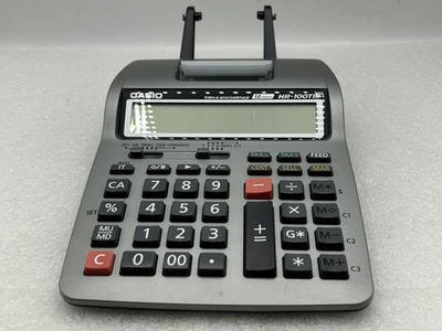 Casio HR-100TM Plus Desktop Printing Calculator 2 Color 12 Digit XL Display - Image 1 of 4