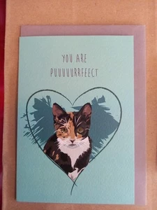 You Are Purrfect Cat Motto Grußkarte. Rohling innen. - Bild 1 von 2