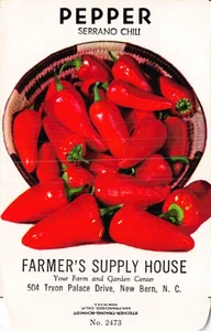 Seed Packet: Pepper, Farmer's Supply House, New Bern, NC, 1981 - Picture 1 of 2