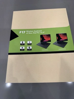 F17 Wireless Keyboard for iPad Pro 12.9" Touchpad, Backlight, 360 Horiz. Swivel - Image 1 of 4