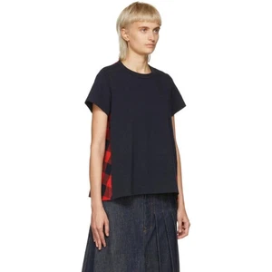 Sacai Blue Red Buffalo Plaid Short Sleeve Pocket-Shirt NWT $355, Size Small (1) - Picture 1 of 8