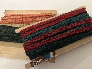 Conso NOS Vtg 1/2" Scroll Braid Gimp Multiple Colors, 33 yds. Upholstery - Picture 1 of 4