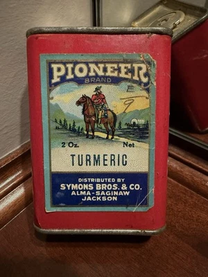 VHTF - PIONEER SPICE TIN  - Spice Can - Turmeric - Image 1 of 4