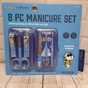 Celavi Peanuts Snoopy Charlie Brown Gromming Juego de 8 Piezas Kit de Herramientas de Manicura - Imagen 1 de 6