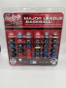 Vintage Rawlings MLB Baseball Mini Schlaghelme Standing Board Full Set NEU - Bild 1 von 4