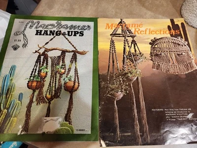 2 Book Lot Macrame Hang Ups 1973 And Sculptures 1976 Vintage Hippie Art - Image 1 of 4