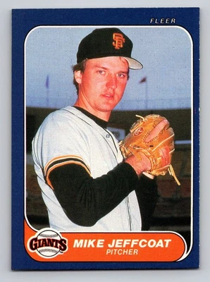 1986 Fleer - Mike Jeffcoat #545 San Francisco Giants Baseball Card - Image 1 of 2