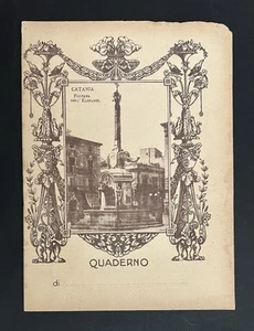 VECCHIO QUADERNO CATANIA Fontana dell’Elefante - nuovo vintage - - Picture 1 of 2