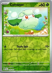 Cottonee Reverse Holo Common SV05: Temporal Forces 014/162 NM - Picture 1 of 2