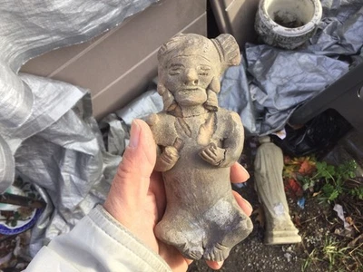 Figura de Dios de Cerámica Maya Recolombina Auténtica Rara Sin Reserva Patrimonio Fresco  Foto 1 de 4