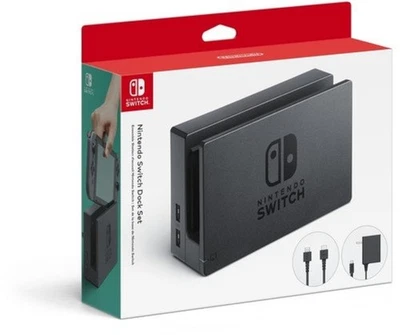 Nintendo Switch Dock Set Black With Power Very Good 6E - Image 1 of 4