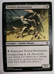 MTG Magic The Gathering Card Twisted Abomination Creature Zombie Mutant Black  - Picture 1 of 2