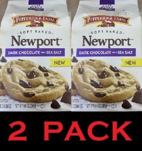 Pepperidge Farm Soft Baked NEWPORT DARK CHOCOLATE SEA SALT Cookies 5.25 oz 2 PK - Picture 1 of 5