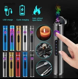 Dual Arc Electric Lighter Plasma Lighter Windproof USB Rechargeable Flameless - Picture 1 of 20