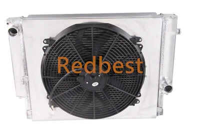 For 92-99 93 BMW 323i 325i 328i E36/M3/Z3/325TD 2Row All Alu Radiator+Shroud+Fan - Image 1 of 4