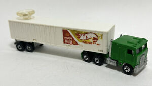 Hot Wheels Green Steering Rig And Trailer