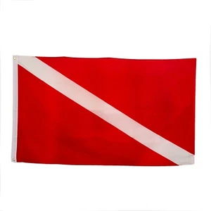 Flagtex Scuba Diving Heavy Duty Flag 210D Nylon with Eyelets - Picture 1 of 6