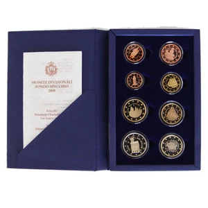 manueduc ESTUCHE SAN MARINO 2008 PROOF Las 8 Coins NUEVO - Foto 1 di 1