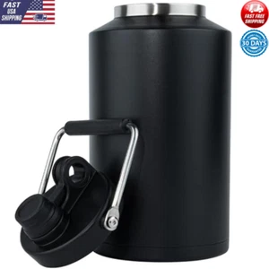 128oz Stainless Steel Insulated Jug W/ Handle Hot & Cold Travel & Camping New - Picture 1 of 7
