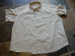 5 XL BENCHMARK Khaki Short Sleeve Shirt - Picture 1 of 4