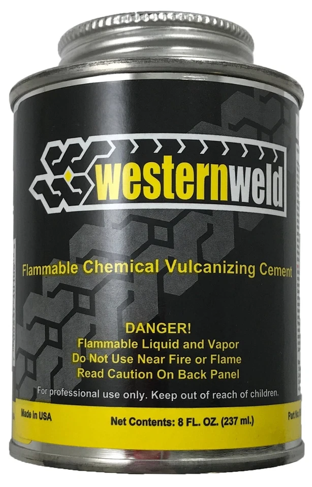 Western Weld Clear All Purpose Tire Repair Vulcanizing Cement Brush Top Can 8 oz - Image 1 of 4