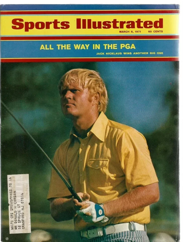 March 8, 1971 Jack Nicklaus Golf Sports Illustrated - Image 1 of 1