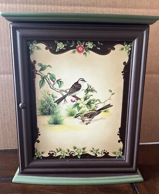 Винтажный Signature Home/VTG Искусственное Дерево Curio Чтобы Скрыть/Хранить Ключи/Раскрашенные и Птицы и Цветы - Изображение 1 из 4