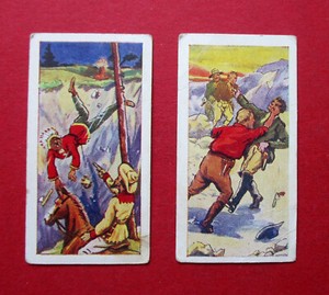 BARRATT  PAIR collectable VINTAGE 1961 TRADE CARDS  THE WILD WEST  No's 11 & 15