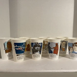 1977, Star Wars, (Coca-Cola) Plastic Cups Complete Set Of 8 Vintage - Picture 1 of 8