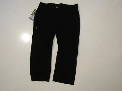 NUEVO CON ETIQUETAS Mujer KHOMBU Negro Capris Ligero Talla Pequeña S Foto 1 de 2