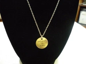 Halskette silberfarben 18" "Believe in Love" - Bild 1 von 4