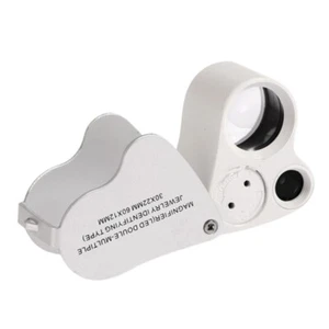 Jewellery Magnifying Glass 30 x 60 Illuminated Loupe with LED Light for Stamps - Picture 1 of 8