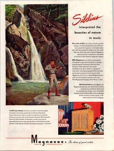 VINTAGE 1945 MAGNAVOX RADIO PHONOGRAPH PRINT AD - Picture 1 of 1