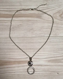 Antike Kette Anhänger Silber Farbig Stein Trachtenschmuck Retro Design Vintage - Bild 1 von 8