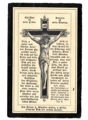 Totenzettel Witwe Susanna Billen geb. Thielen geb. 1818 verst. 1894 Kaschenbach - Bild 1 von 2