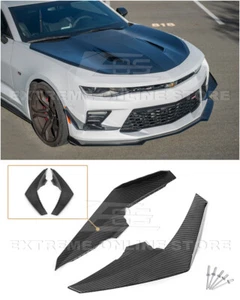 For 16-18 Camaro SS | HYDRO-DIPPED CARBON FIBER Front Dive Planes Side Canards - Picture 1 of 12