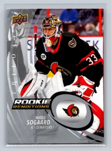 2022-23 UD Trilogy #RR-13 Mads Sogaard-Rookie Renditions-Senators - Picture 1 of 2