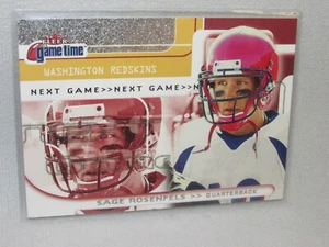 Sage Rosenfels * 2001 Fleer Game Time * Rookie Card * 203/2001 * Redskins - Picture 1 of 3