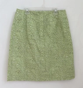 Falda Talbots Algodón Verde Leopardo Frente Plano Talla 8 - Imagen 1 de 6