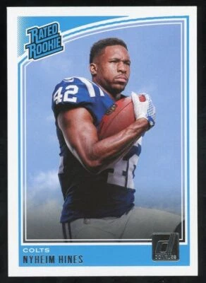2018 Donruss Rated Rookie Nyheim Hines Rookie Bills Colts RC #327 - Image 1 of 2