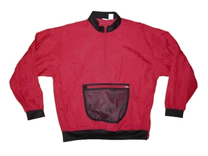 PRO SPIRIT Bright Red Nylon WINDBREAKER JACKET Pullover Hiking Coat Sz Men LARGE - Picture 1 of 4