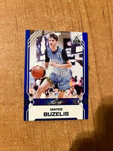 2022-23 Leaf Basketball - Matas Buzelis - #B-6 Blue Parallel SP