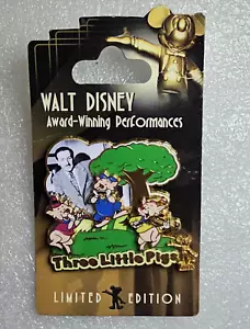 Disney Pin 51945 WDW Walt Disney Award Winning Performances Three Little Pigs - Picture 1 of 6