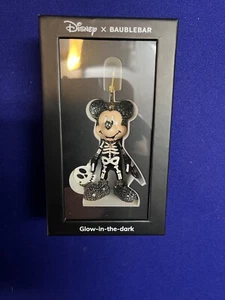 BAUBLEBAR X DISNEY HALLOWEEN SKELETON MICKEY MOUSE BAG CHARM KEYCHAIN NEW - Picture 1 of 6